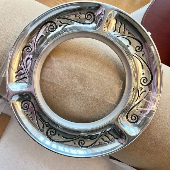 Round Lenox Spyro Cheese Platter with Marble Center - Picture 5 of 6